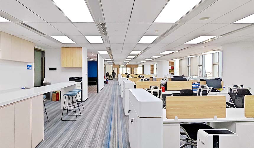 朋邦实业开放办公区 - 广州市越秀区2060m²办公室设计装修实景图