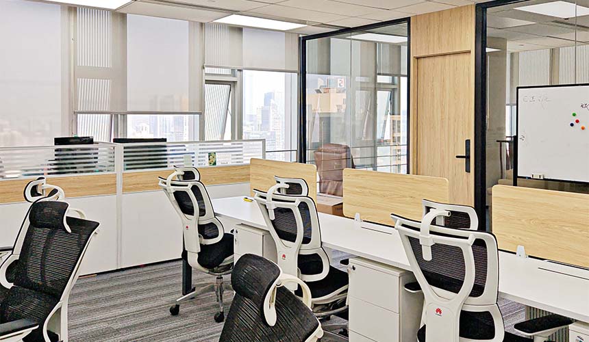 朋邦实业工位 - 广州市越秀区2060m²办公室设计装修实景图