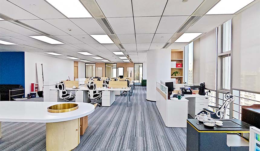 朋邦实业开放办公区2 - 广州市越秀区2060m²办公室设计装修实景图