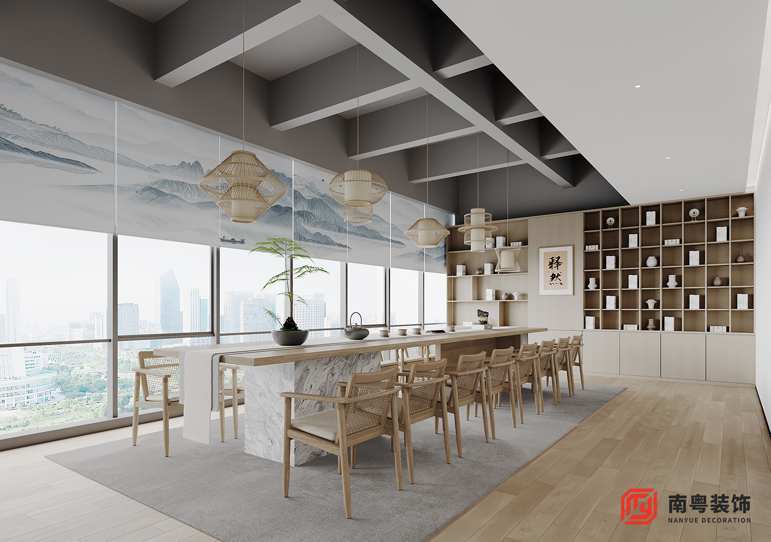 乐骑体育茶水区 - 广州市番禺区办公室装修设计效果图