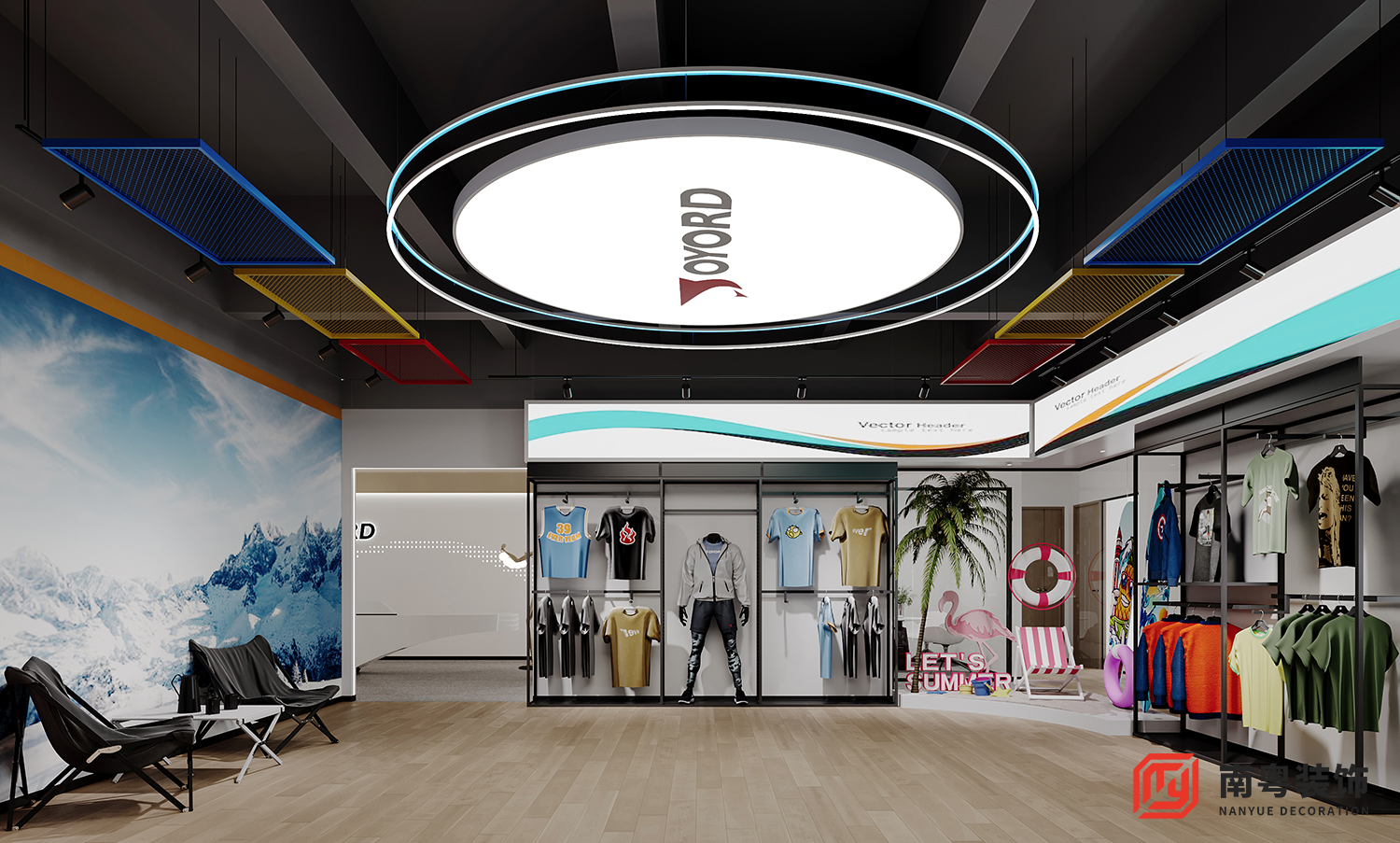 乐骑体育服装展厅正面 - 广州市番禺区办公室装修设计效果图