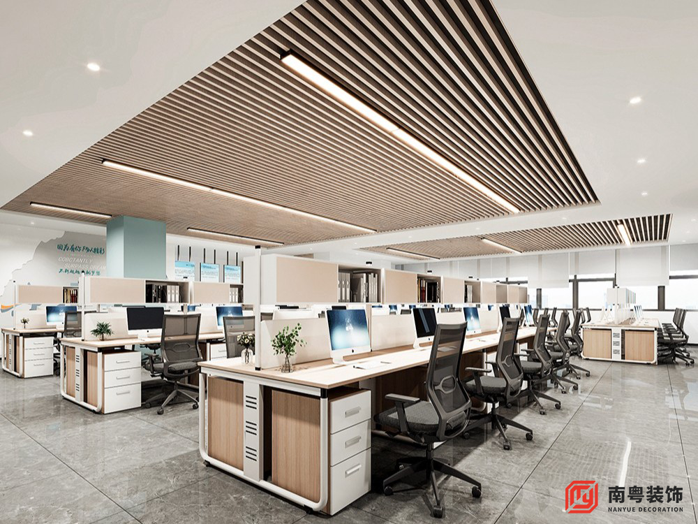 越洋医药开放办公区 - 广州市黄埔区办公室装修设计效果图