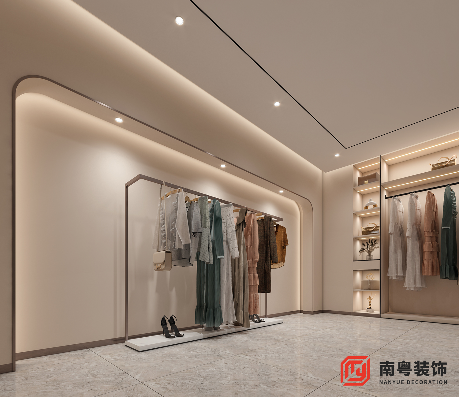 广州市海珠区梦慕歌服饰 1087㎡直播电商办公室拍摄区设计效果图