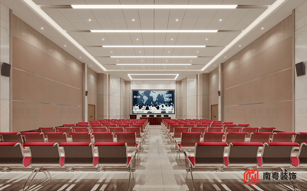 广州市黄埔区达安基因股份有限公司8700㎡办公楼装修六楼多功能会议室设计效果图