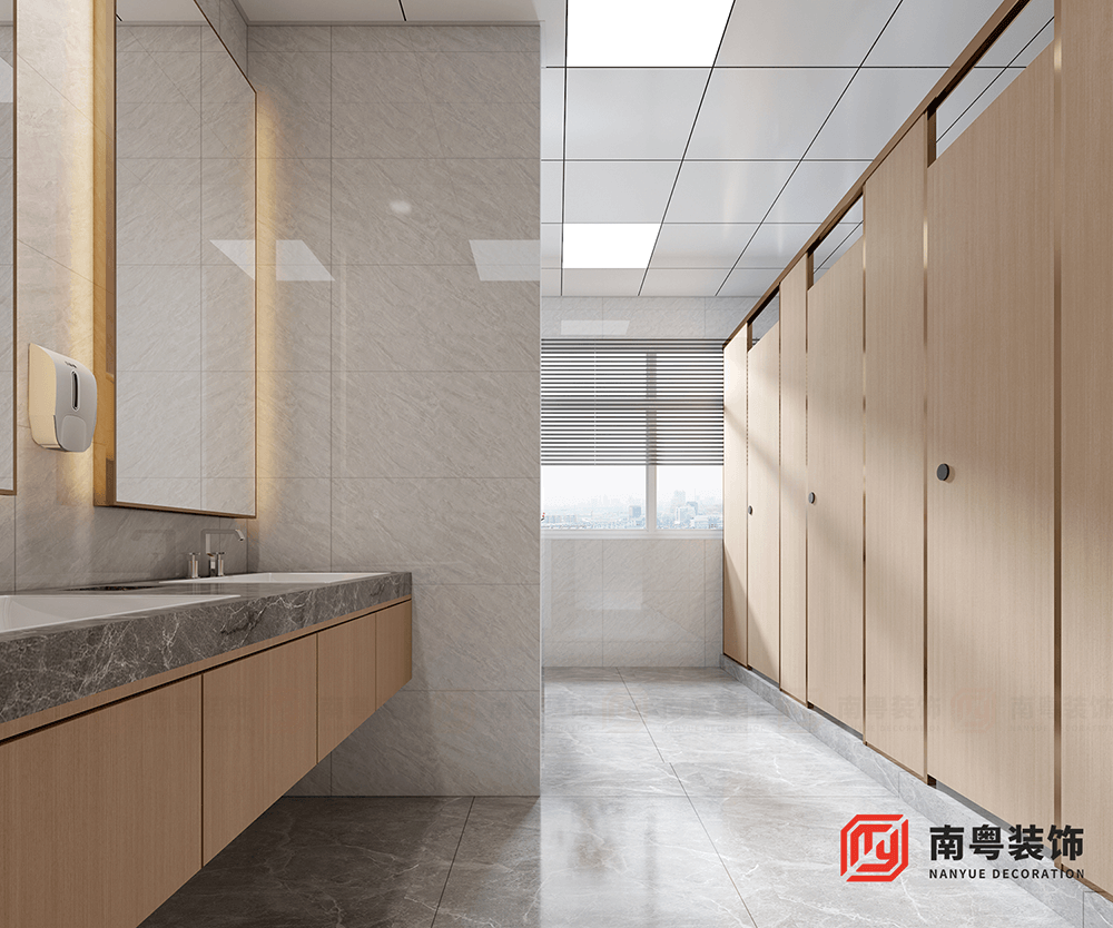 广州市黄埔区达安基因股份有限公司8700㎡办公楼装修卫生间内部2设计效果图