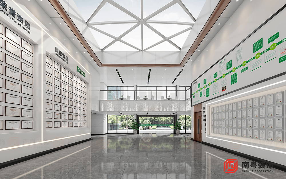 广州市黄埔区达安基因股份有限公司8700㎡办公楼装修大厅设计效果图