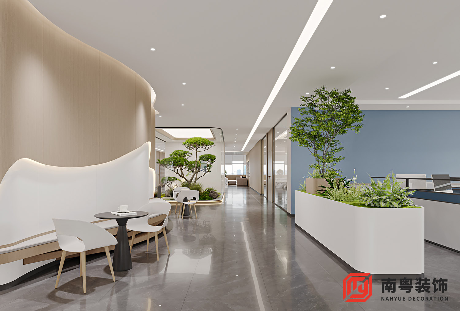 创福康医疗器械办公室走廊 - 广州市黄埔区办公室装修设计效果图